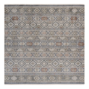 Safavieh Grove 6'-7&quot x 6'-7&quot Polypropylene Power Loomed Rug in Blue / Ivory