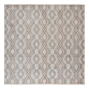 Safavieh Grove 6'-7&quot x 6'-7&quot Polypropylene Power Loomed Rug in Ivory / Blue/Rust