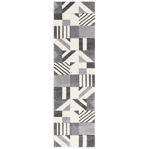 Safavieh Hollywood 2'-3&quot x 8'-0&quot Polypropylene Power Loomed Rug in Ivory / Gray