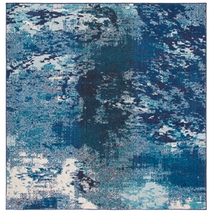 Safavieh Madison 8'-0&quot x 8'-0&quot Polypropylene Power Loomed Rug in Navy / Ivory