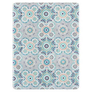 Safavieh Kitchen Mat 500 1'-6&quot x 2'-0&quot  Power Loomed Rug in Gray/ Blue