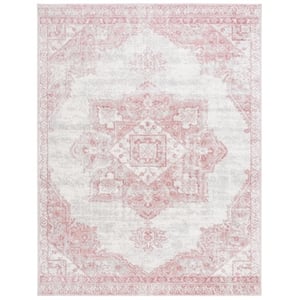 Safavieh Layla 6'-7&quot x 9'-0&quot Polypropylene Power Loomed Rug in Ivory / Gray/Pink