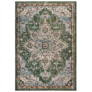 Safavieh Madison 5'-3&quot x 7'-6&quot Polypropylene Power Loomed Rug in Sage / Blue