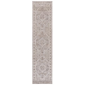 Safavieh Miranda 2'-0&quot x 8'-0&quot Polyester Power Loomed Rug in Beige / Gray /Ivory