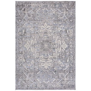 Safavieh Miranda 5'-0&quot x 8'-0&quot Polyester Power Loomed Rug in Gray/ Ivory