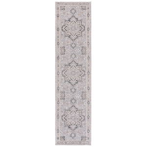 Safavieh Miranda 2'-0&quot x 8'-0&quot Polyester Power Loomed Rug in Gray/ Ivory / Beige