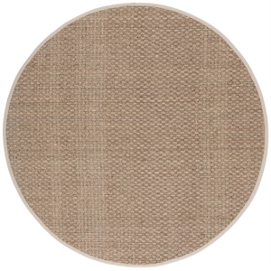 Safavieh Natural Fiber 6'-0&quot x 6'-0&quot Power Loomed Rug in Natural/Beige