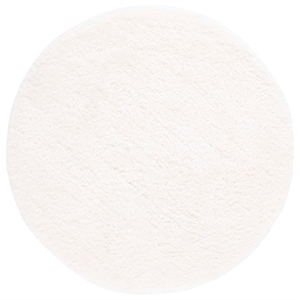 Safavieh Luxe Shag 4'-0&quot x 4'-0&quot Polyester Hand Tufted Rug in Ivory