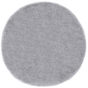 Safavieh Luxe Shag 4'-0&quot x 4'-0&quot Polyester Hand Tufted Rug in Gray