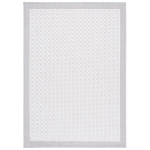 Safavieh Veranda 5'-3&quot x 7'-6&quot Polyester Power Loomed Rug in Ivory / Gray