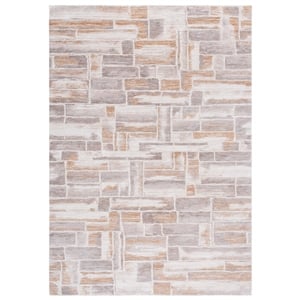 Safavieh Signature 9'-0&quot x 12'-0&quot Polyester Power Loomed Rug in Beige / Gray