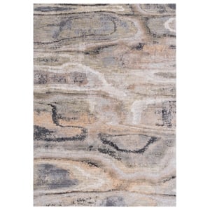 Safavieh Signature 9'-0&quot x 12'-0&quot Polyester Power Loomed Rug in Beige / Gray