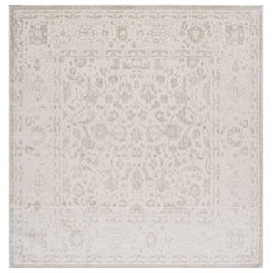 Safavieh Reflection 6'-7&quot x 6'-7&quot Polyester Power Loomed Rug in Ivory / White