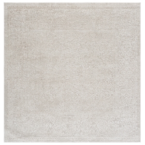 Safavieh Reflection 6'-7&quot x 6'-7&quot Polyester Power Loomed Rug in Ivory / Beige