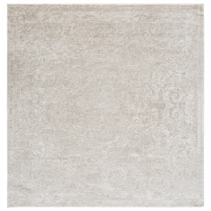 Safavieh Reflection 6'-7&quot x 6'-7&quot Polyester Power Loomed Rug in Ivory / White