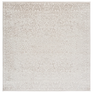 Safavieh Reflection 6'-7&quot x 6'-7&quot Polyester Power Loomed Rug in Ivory / White