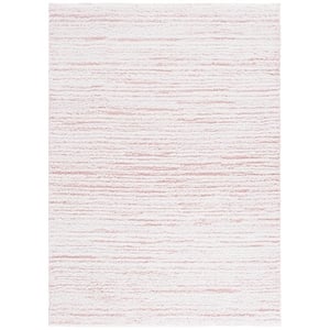 Safavieh Rumi Shag 6'-0&quot x 9'-0&quot Polyester Power Loomed Rug in Pink / Ivory