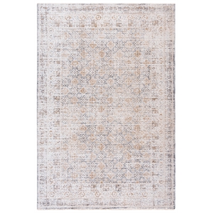 Safavieh Romance 300 5'-3&quot x 7'-6&quot Polyester Power Loomed Rug inIvory/Gray/Brown