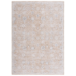 Safavieh Romance 300 5'-3&quot x 7'-6&quot Polyester Power Loomed Rug in Beige / Ivory