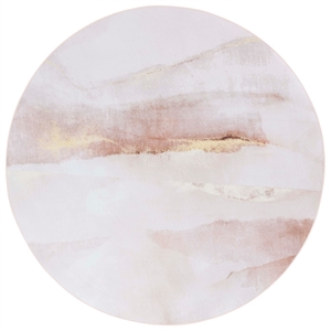 Safavieh Tacoma 4'-0&quot x 4'-0&quot Polyester Power Loomed Rug in Beige / Gold