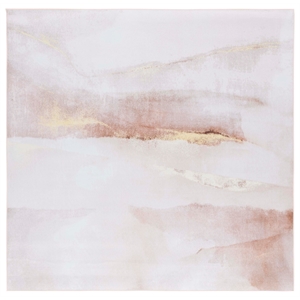 Safavieh Tacoma 8'-0&quot x 8'-0&quot Polyester Power Loomed Rug in Beige / Gold