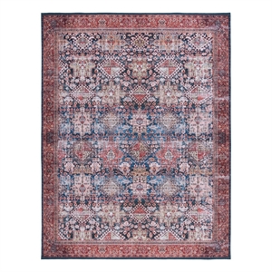 Safavieh Tucson 10'-0&quot x 14'-0&quot Polyester Power Loomed Rug in Navy / Rust