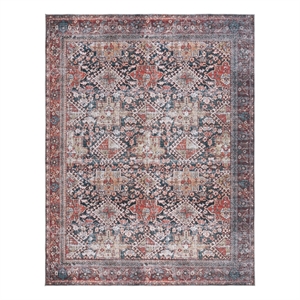 Safavieh Tucson 10'-0&quot x 14'-0&quot Polyester Power Loomed Rug in Navy / Rust