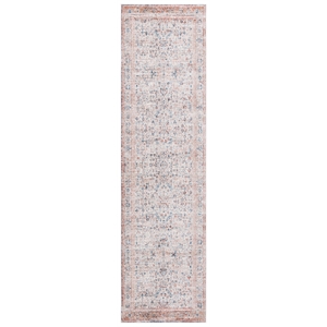 Safavieh Vintage 2'-2&quot x 12'-0&quot Polyester Power Loomed Rug in Beige/Rust