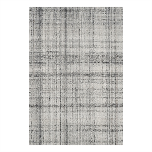 Safavieh Abstract 3'-0&quot x 5'-0&quot Polyester and Wool Hand Tufted Rug in Gray/Black