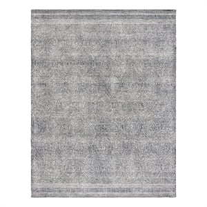 Safavieh Abstract 8'-0&quot x 10'-0&quot Wool Hand Tufted Rug in Ivory / Charcoal