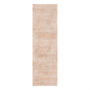 Safavieh Abstract 2'-3&quot x 8'-0&quot Wool Hand Tufted Rug in Ivory / Rust