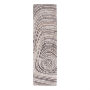 Safavieh Abstract 2'-3&quot x 8'-0&quot Polyester Hand Tufted Rug in Gray / Ivory