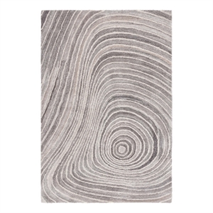 Safavieh Abstract 3'-0&quot x 5'-0&quot Polyester Hand Tufted Rug in Gray / Ivory