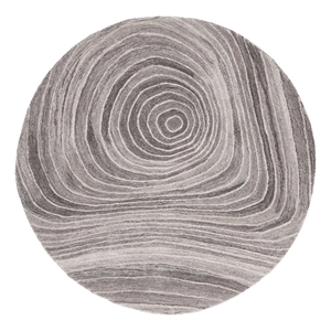 Safavieh Abstract 6'-0&quot x 6'-0&quot Polyester Hand Tufted Rug in Gray / Ivory