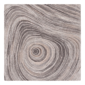 Safavieh Abstract 6'-0&quot x 6'-0&quot Polyester Hand Tufted Rug in Gray / Ivory