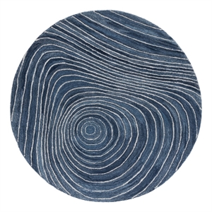 Safavieh Abstract 6'-0&quot x 6'-0&quot Polyester Hand Tufted Rug in Blue / Ivory