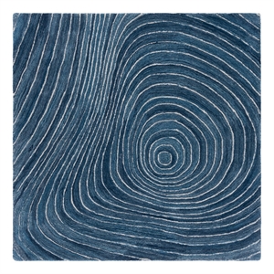 Safavieh Abstract 6'-0&quot x 6'-0&quot Polyester Hand Tufted Rug in Blue / Ivory