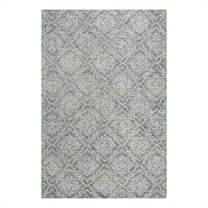 Safavieh Abstract 6'-0&quot x 9'-0&quot Wool Hand Tufted Rug in Blue / Gray