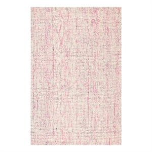 Safavieh Abstract 4'-0&quot x 6'-0&quot Wool Hand Tufted Rug in Ivory / Pink