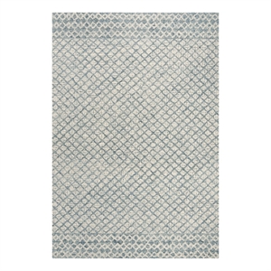 Safavieh Abstract 6'-0&quot x 9'-0&quot Wool Hand Tufted Rug in Blue / Ivory