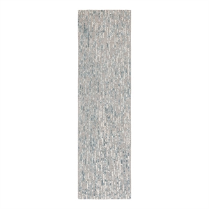 Safavieh Abstract 2'-3&quot x 8'-0&quot Wool and Cotton Hand Tufted Rug in Gray / Blue