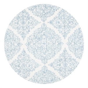 Safavieh Abstract 6'-0&quot x 6'-0&quot Wool Hand Tufted Rug in Ivory / Blue