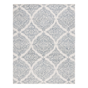 Safavieh Abstract 8'-0&quot x 10'-0&quot Wool Hand Tufted Rug in Ivory / Blue