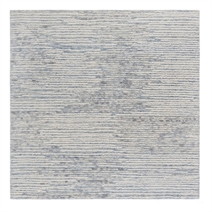 Safavieh Abstract 6'-0&quot x 6'-0&quot Wool and Cotton Hand Tufted Rug in Blue / Ivory