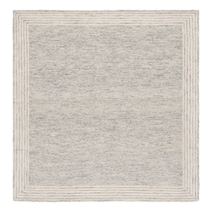 Safavieh Abstract 6'-0&quot x 6'-0&quot Wool and Cotton Hand Tufted Rug in Gray / Ivory