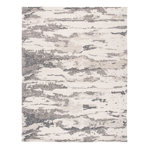 Safavieh Abstract 6'-0&quot x 9'-0&quot Wool Hand Tufted Rug in Charcoal / Ivory