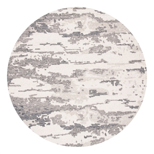 Safavieh Abstract 6'-0&quot x 6'-0&quot Wool Hand Tufted Rug in Charcoal / Ivory