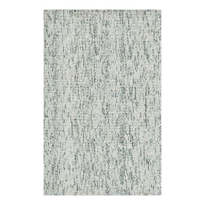 Safavieh Abstract 5'-0&quot x 8'-0&quot Wool Hand Tufted Rug in Green / Ivory