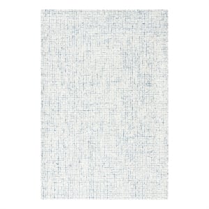 Safavieh Abstract 4'-0&quot x 6'-0&quot Wool Hand Tufted Rug in Ivory / Blue