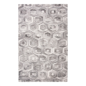 Safavieh Abstract 8'-0&quot x 10'-0&quot Wool Hand Tufted Rug in Gray / Beige